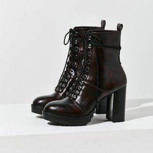 UO Kennedy Heeled Lace-Up Boot